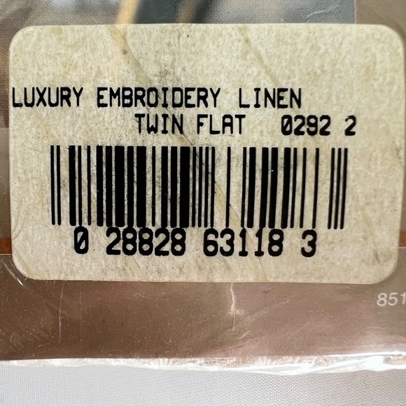 Vintage Lady Pepperell Sheet Luxury 200 Percale Embroidery Twin Flat NEW 1990s - Picture 7 of 8